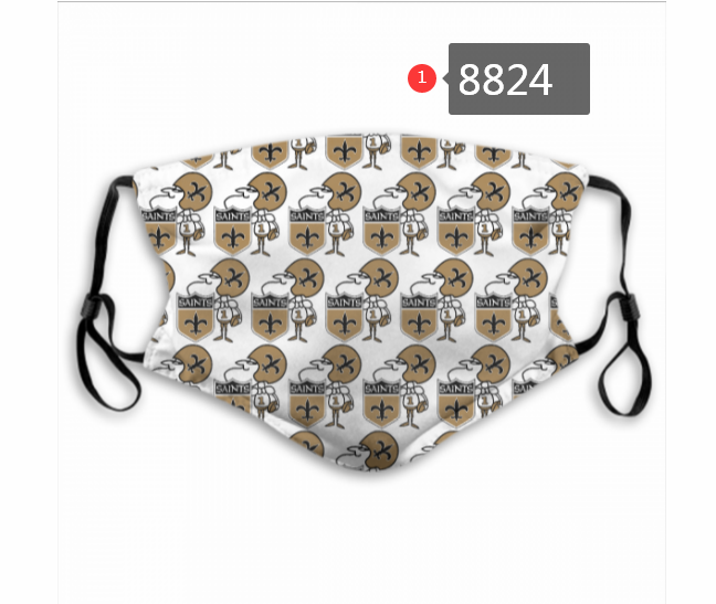 New Orleans Saints #6 Dust mask with filter->nfl dust mask->Sports Accessory